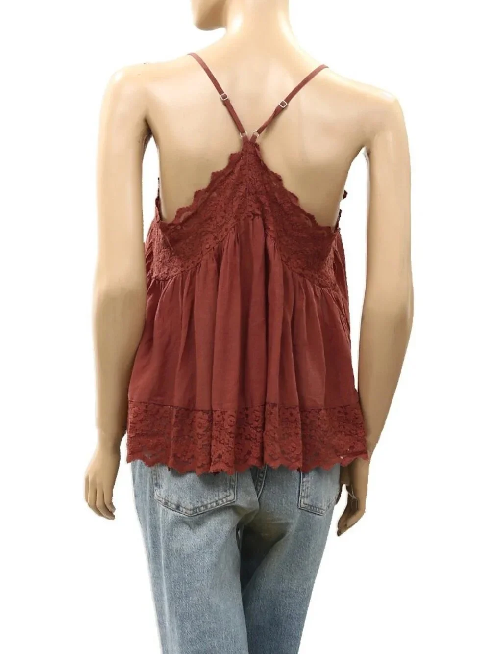 Intimately Free People Fiona Cami Blouse Top Tank Sleeveless Lace Slip S 288580